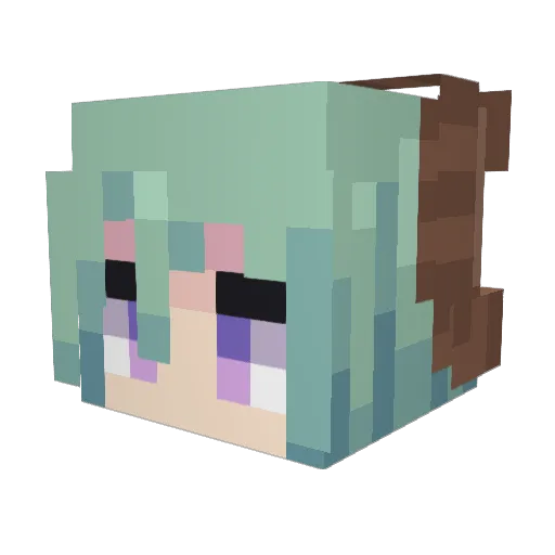 reislays Minecraft avatar head, 3D render