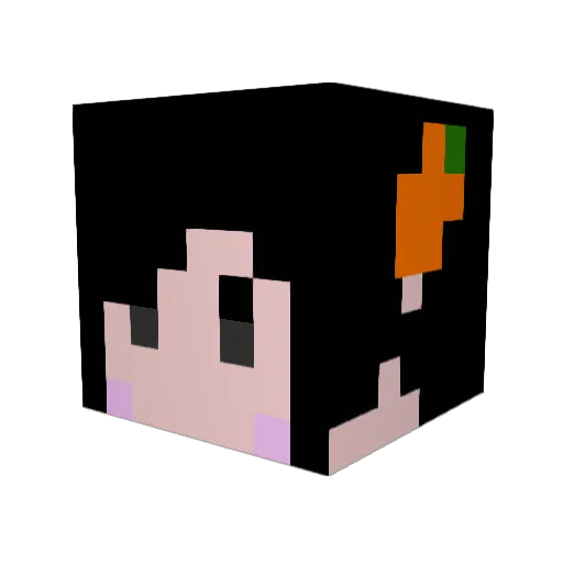 reitoon Minecraft avatar head, 3D render