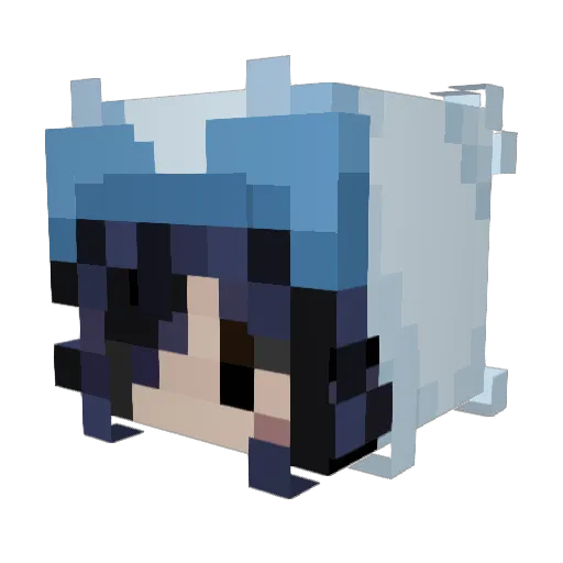 reitowa Minecraft avatar head, 3D render