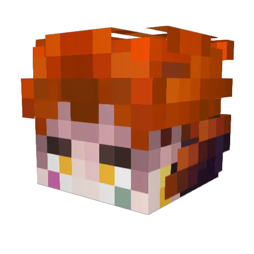 rejalas Minecraft avatar head, 3D render