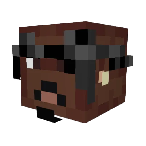 rejgu Minecraft avatar head, 3D render