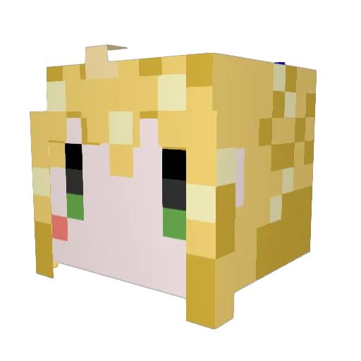 rekarin Minecraft avatar head, 3D render