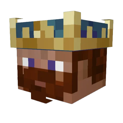 reking Minecraft avatar head, 3D render
