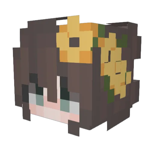rekini Minecraft avatar head, 3D render