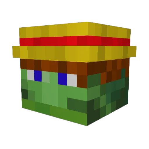 rekkit34 Minecraft avatar head, 3D render