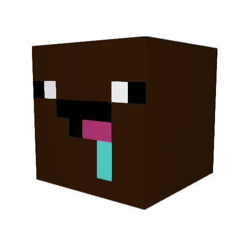 rekklessMAX Minecraft avatar head, 3D render