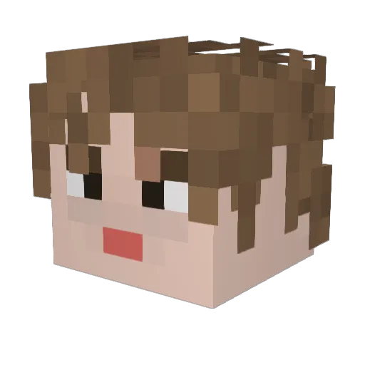 reklus1ve Minecraft avatar head, 3D render