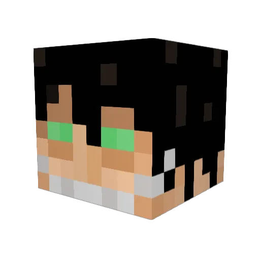 rekonerr Minecraft avatar head, 3D render