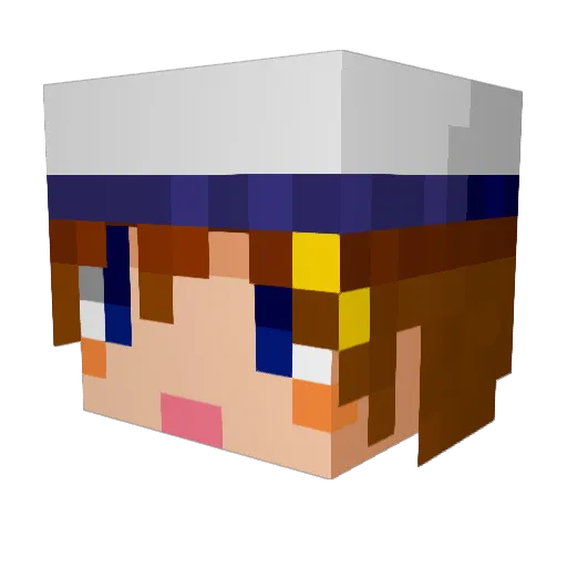 rekril Minecraft avatar head, 3D render