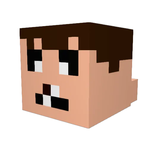 rektaoftb Minecraft avatar head, 3D render