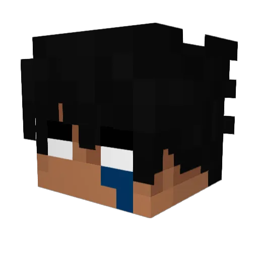 rektkk Minecraft avatar head, 3D render