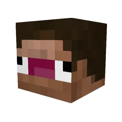rektnub Minecraft avatar head, 3D render
