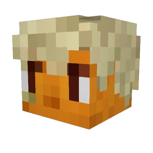 relancer Minecraft avatar head, 3D render