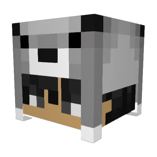 relativelysober Minecraft avatar head, 3D render