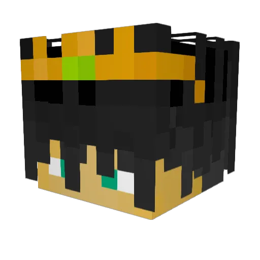 relayka Minecraft avatar head, 3D render