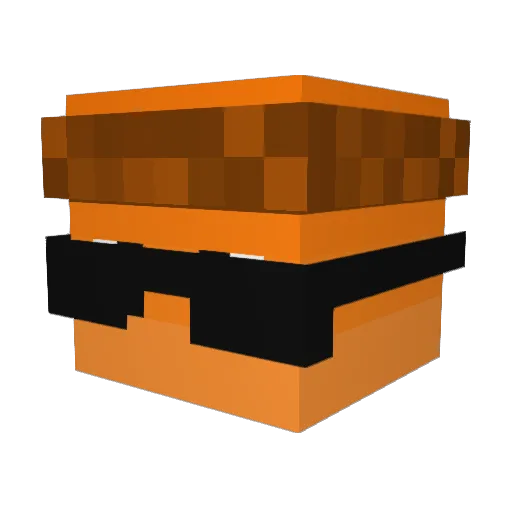relic2 Minecraft avatar head, 3D render
