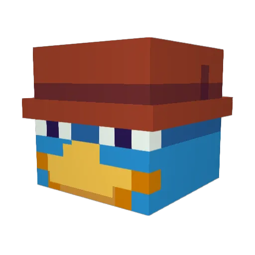 religioN1337 Minecraft avatar head, 3D render
