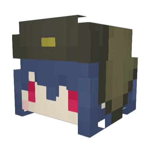 relikies Minecraft avatar head, 3D render