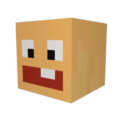 rellux Minecraft avatar head, 3D render