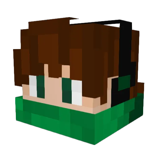 relm_mp3 Minecraft avatar head, 3D render