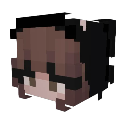 rem_craft Minecraft avatar head, 3D render