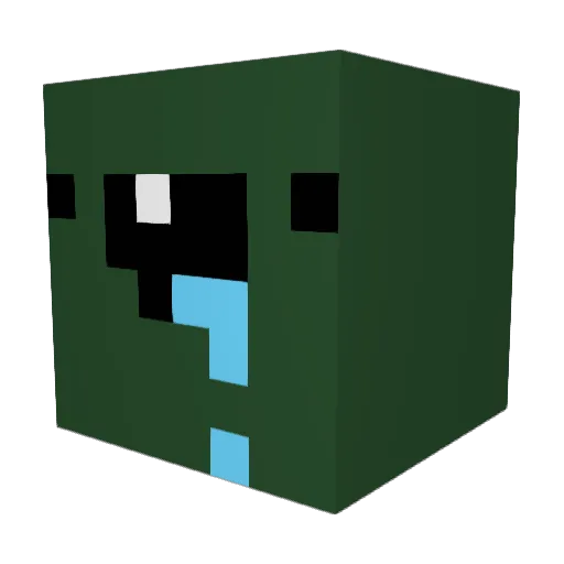 remarkablyderpy Minecraft avatar head, 3D render