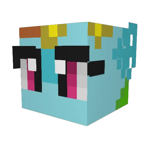 remballer Minecraft avatar head, 3D render
