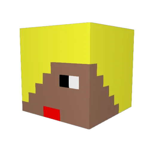 remiht Minecraft avatar head, 3D render