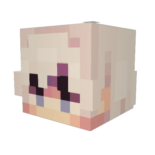 remiiyu Minecraft avatar head, 3D render