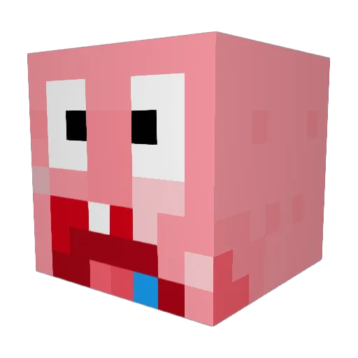 remiko1 Minecraft avatar head, 3D render