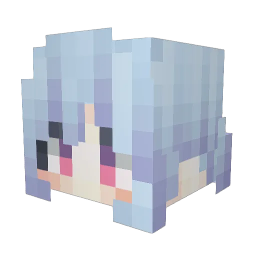 remilia____ Minecraft avatar head, 3D render