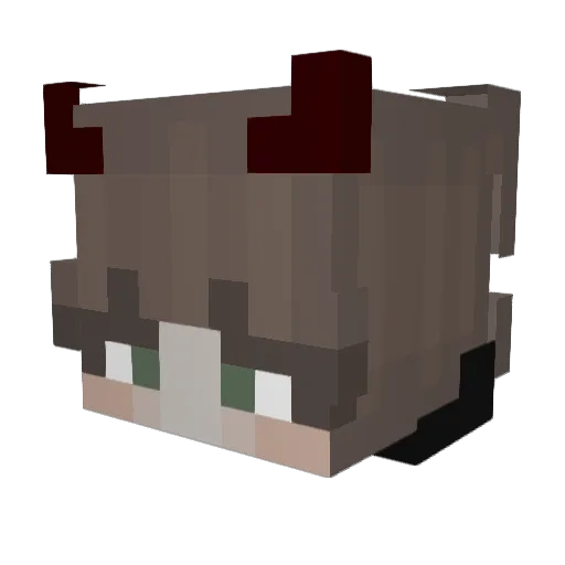 remiluq Minecraft avatar head, 3D render