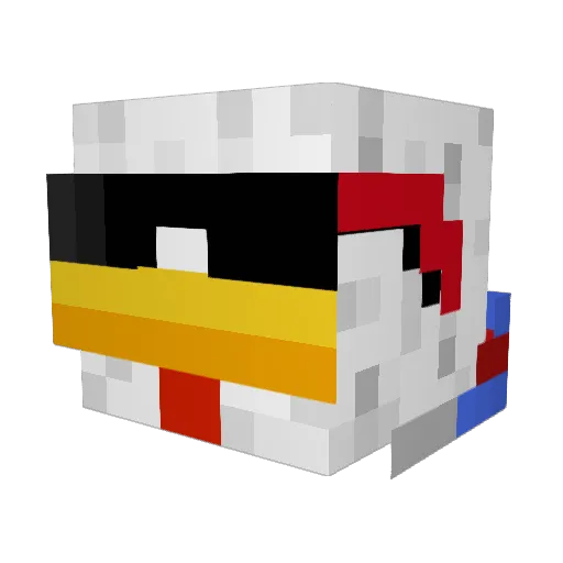 remistark Minecraft avatar head, 3D render