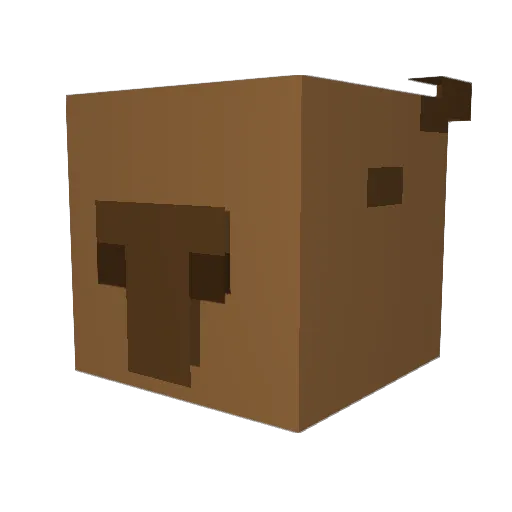 remisweird Minecraft avatar head, 3D render