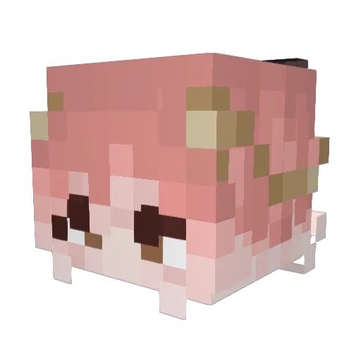 remivnisce Minecraft avatar head, 3D render