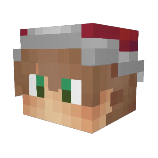remjln Minecraft avatar head, 3D render
