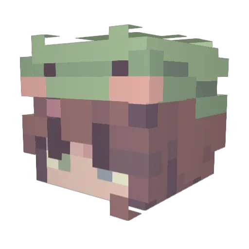 remlovesfwoggys Minecraft avatar head, 3D render