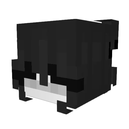 remmiei Minecraft avatar head, 3D render