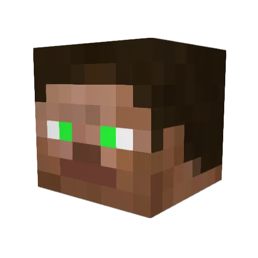 remotelogin Minecraft avatar head, 3D render