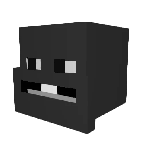 removedm Minecraft avatar head, 3D render