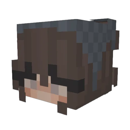 remuitai Minecraft avatar head, 3D render