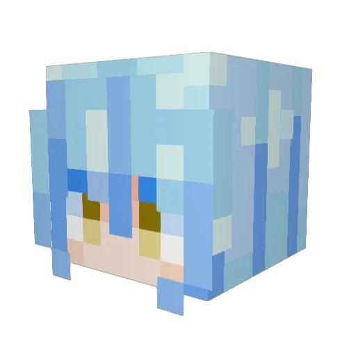 ren7784 Minecraft avatar head, 3D render