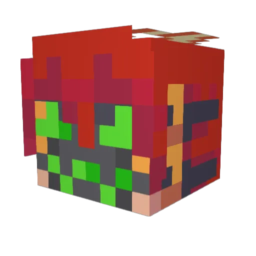 renDOOMED Minecraft avatar head, 3D render