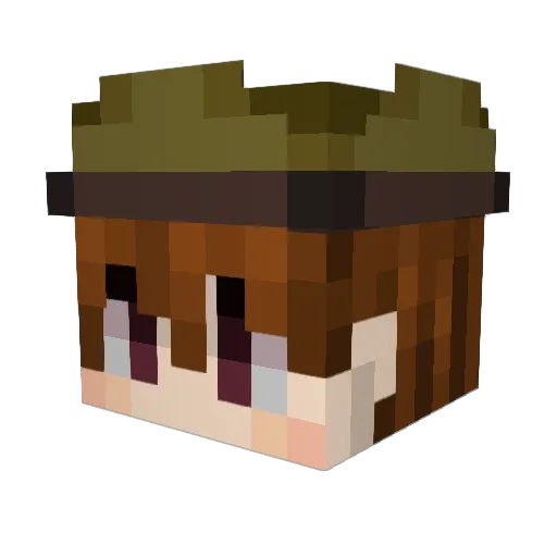 ren_2u Minecraft avatar head, 3D render