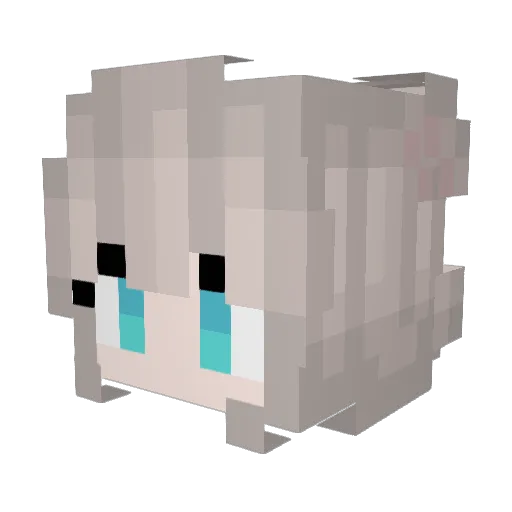 ren_hun Minecraft avatar head, 3D render
