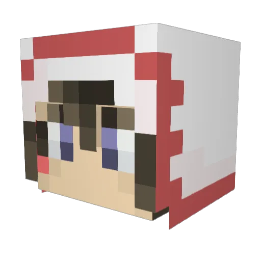 rena130 Minecraft avatar head, 3D render