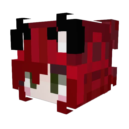 renad100 Minecraft avatar head, 3D render