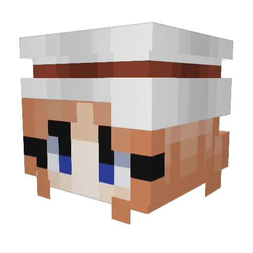 renafan Minecraft avatar head, 3D render