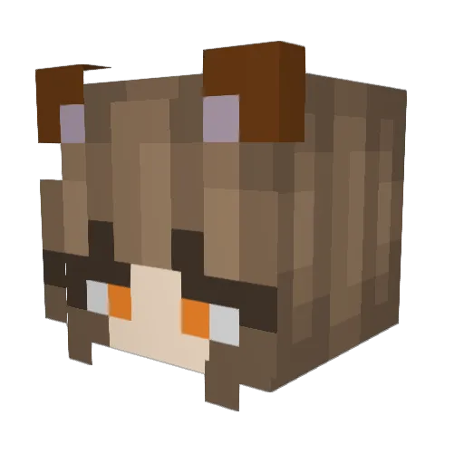 renaling Minecraft avatar head, 3D render