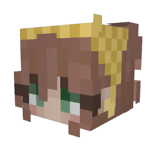 renameliia Minecraft avatar head, 3D render